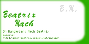 beatrix mach business card